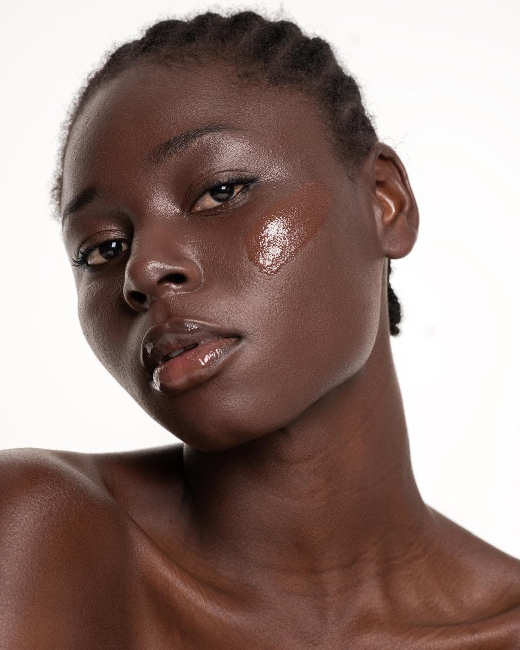 Dewy skin, close up
