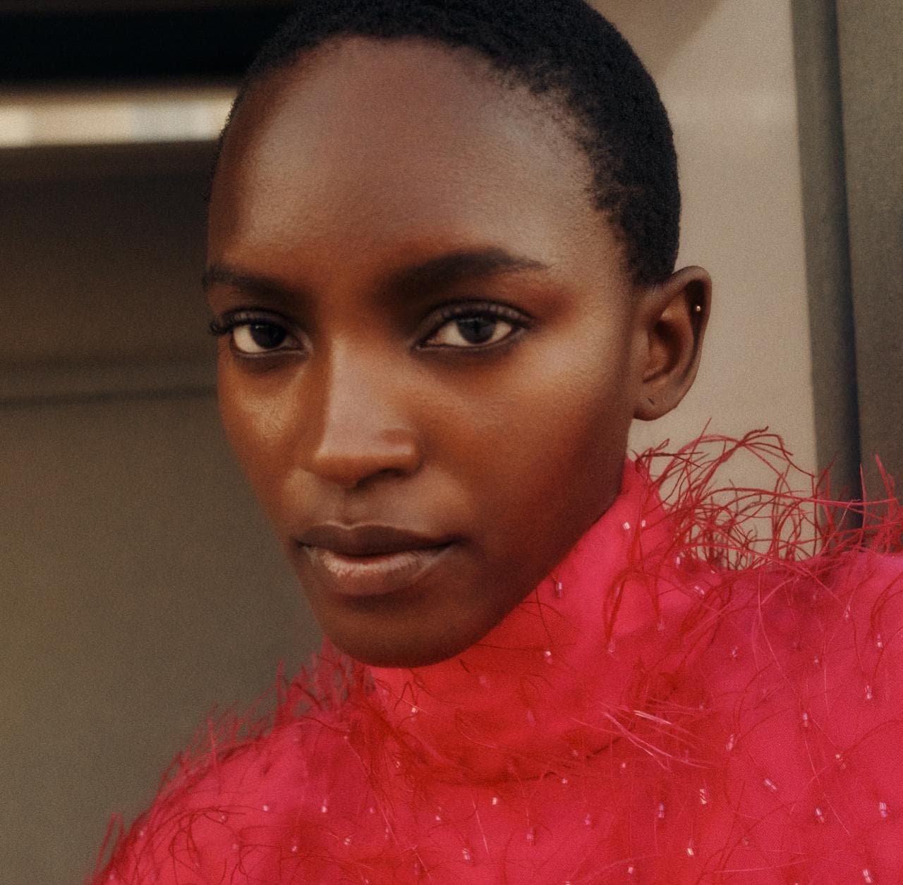Studio beauty shot with flawless base